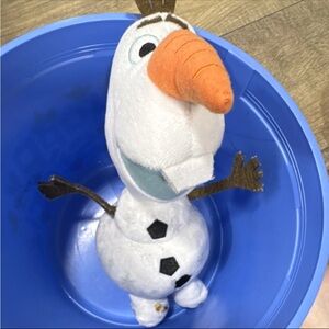 Disney Olaf Plush - White with Orange Carrot Nose and Blue Mouth